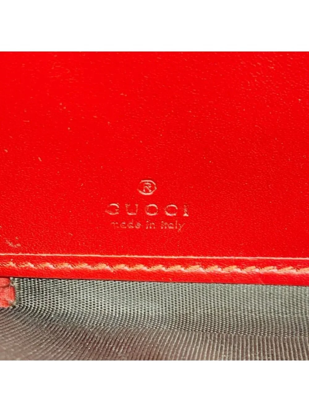 Gucci Wallet Guccissima Leather Red Gold